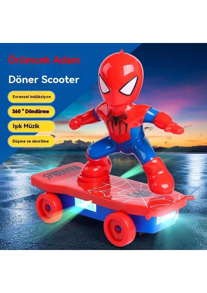 360 Derece Hızlı Örümcek Adam Scooter Çocukların Işık Elektrik Oyun Aracı (Yurt Dışından) indirimleri