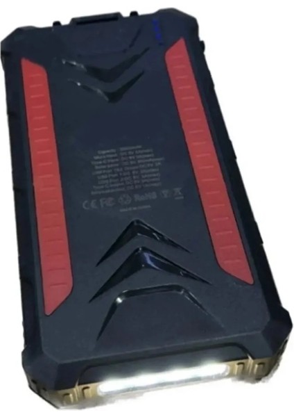 Güneş Enerjili Wireless Özellikli 20000 Mah Solar Powerbank 4 Solar Panel