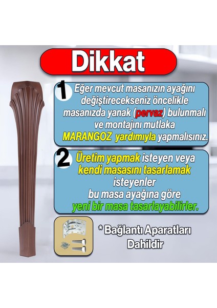 Sütun Masa Dresuar Ayağı 77 cm Plastik Ayak Ahşap Desenli Mutfak Yemek Masası Mobilya Ayakları