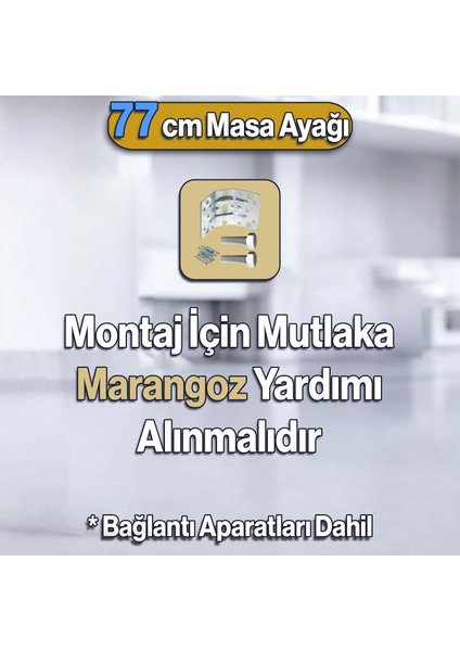 Sütun Masa Dresuar Ayağı 77 cm Plastik Ayak Ahşap Desenli Mutfak Yemek Masası Mobilya Ayakları