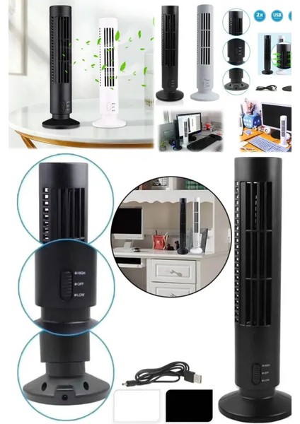 Kule Tipi USB Masaüstü Vantilatör
