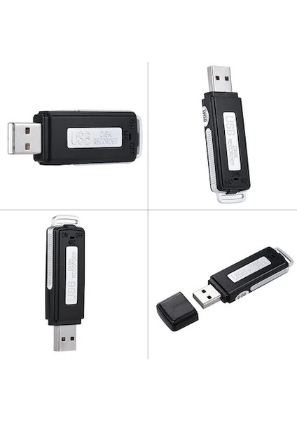 Global Teknik USB Flash Bellek Görünümlü Çift Mikrofonlu Ses Kayıt Cihazı