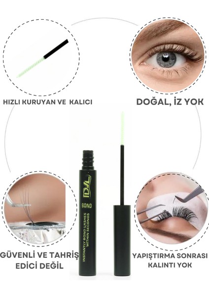 Eyelash Glue - Ultra Güçlü Tekli & Bütün Takma Kirpik Yapıştırıcı - Şeffaf Rimel Yapıştırıcı