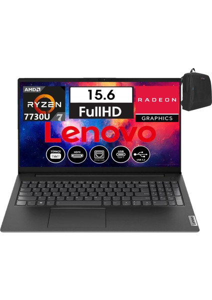 V15 G4 Abp Amd Ryzen 7 7730U 8gb 2tb SSD 15.6 Fullhd Freedos Taşınabilir Bilgisayar V82YY001MTR04+WEBLEGELSINÇANTA