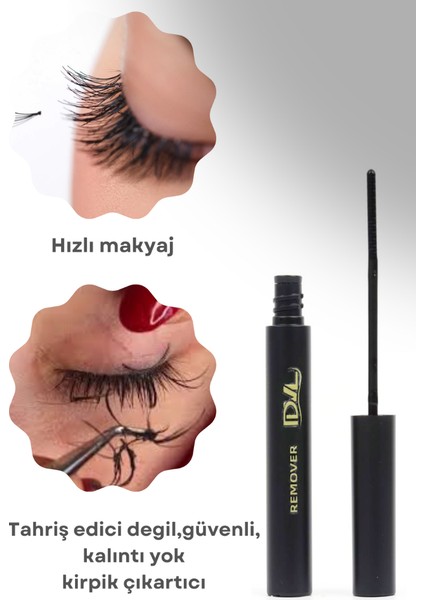 Ultra Güçlü Tekli & Bütün Takma Kirpik Yapıştırıcı & Sökücü 2li Set-Eyelash Bond & Remover