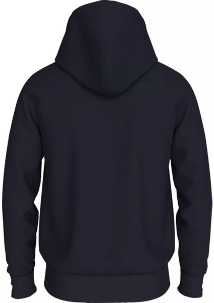 Tommy Hilfiger Erkek Roundall Hooded Zıp Through Sweatshirt-Lacivert