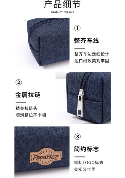 Kirlenmeye Dayanıklı Kırtasiye Çantası, Büyük Kapasiteli Kalem Çantası, Basit Stil Kalem Kutusu, Dayanıklı Kompakt Fermuarlı Kalem Çantası (Yurt Dışından) indirimleri