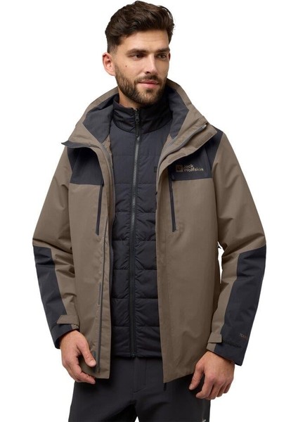 Jack Wolfskin Jasper 3ın1 Jkt M Erkek Outdoor Ceket A61858-5719 Cold Coffee