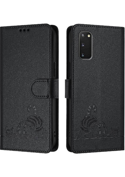 Samsung Galaxy S20 Kart Yuvası Tutucu Için Kickstand Kedi Rfıd Cüzdan (Yurt Dışından)