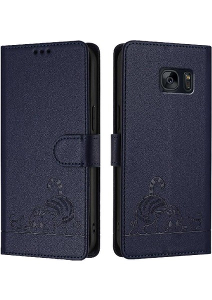 Samsung Galaxy S7 Kart Yuvası Tutucu Için Kickstand Kedi Rfıd Cüzdan Flip (Yurt Dışından)