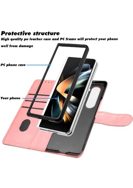Samsung Galaxy Z Için Telefon Kılıfı Fold 6 Cüzdan Pu Deri Litchi Desen (Yurt Dışından) fırsatları