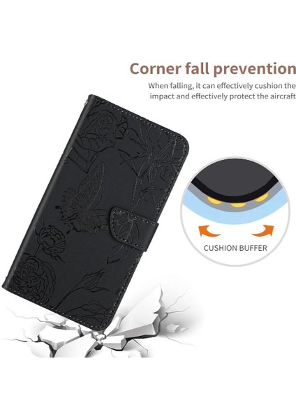 Bilek Kayışı Çiçekler ve Kelebekler Anti-Damla Pu ile Realme C61 Için Kılıf (Yurt Dışından) modelleri