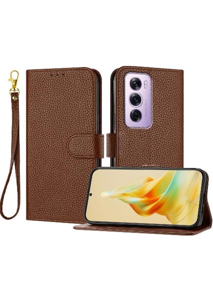 Oppo Phone 12 Pro 5g Için Telefon Kılıfı Pu Deri Cüzdan Flip Folio Kart Yuvaları (Yurt Dışından)