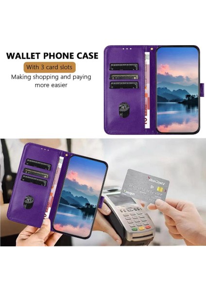 YH Market Oppo Phone 10 5g Için Telefon Kılıfı Litchi Desen Flip Folio Kart Yuvaları Tutucu (Yurt Dışından)