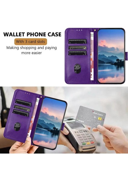 Realme Için Telefon Kılıfı 12 Pro Artı Flip Folio Litchi Desen Cüzdan Kart Pu (Yurt Dışından)