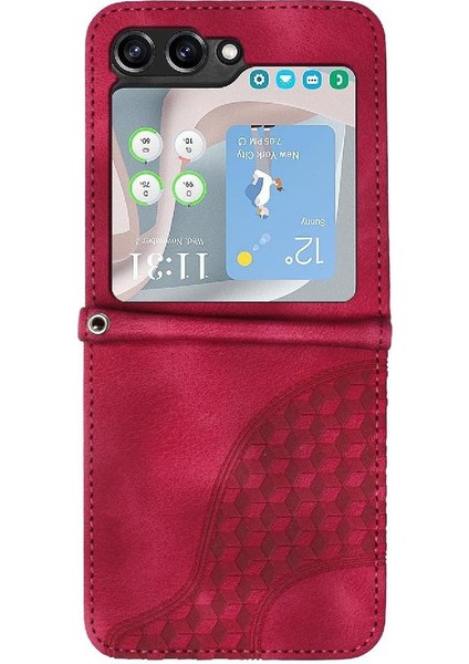 Samsung Galaxy Z Flip 6 Için Flip Case Pu Deri Kapak Çevirin Darbeye (Yurt Dışından)