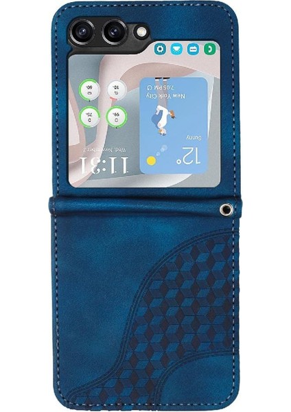 Samsung Galaxy Z Flip 6 Için Flip Case Pu Deri Kapak Çevirin Darbeye (Yurt Dışından)