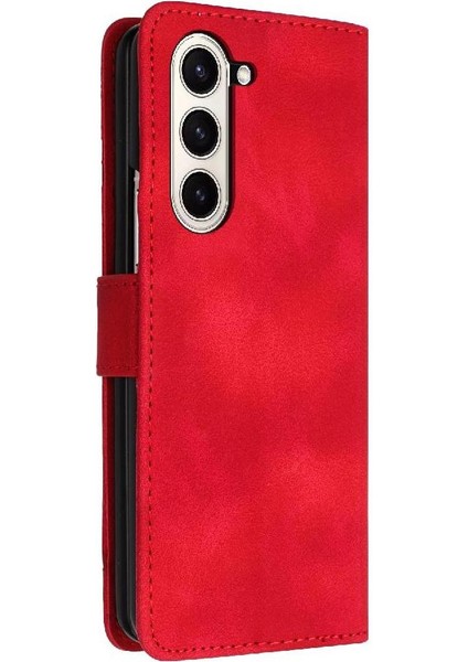 Samsung Galaxy Z Için Flip Case Kart ile Kat 6 Manyetik Kapak Pu Deri (Yurt Dışından)