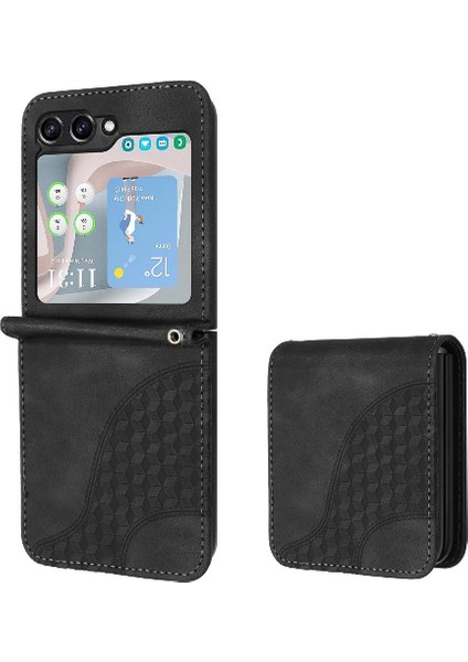 Samsung Galaxy Z Flip 6 Için Flip Case Pu Deri Kapak Çevirin Darbeye (Yurt Dışından)