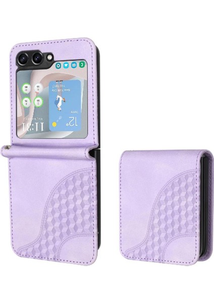 Samsung Galaxy Z Flip 6 Için Flip Case Pu Deri Kapak Çevirin Darbeye (Yurt Dışından)