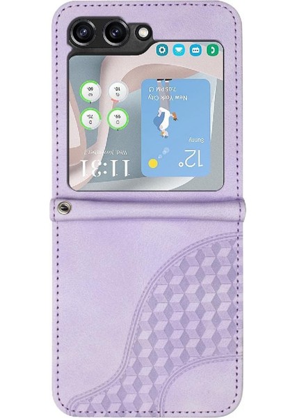 Samsung Galaxy Z Flip 6 Için Flip Case Pu Deri Kapak Çevirin Darbeye (Yurt Dışından)