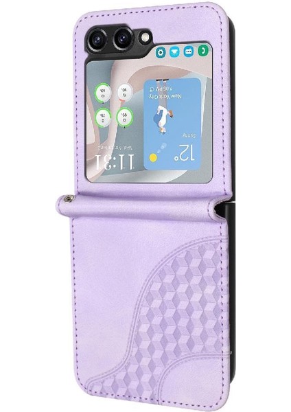 Samsung Galaxy Z Flip 6 Için Flip Case Pu Deri Kapak Çevirin Darbeye (Yurt Dışından)