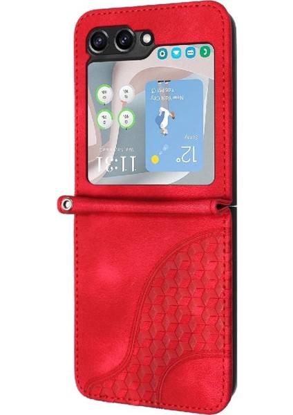 Samsung Galaxy Z Flip 6 Için Flip Case Pu Deri Kapak Çevirin Darbeye (Yurt Dışından)