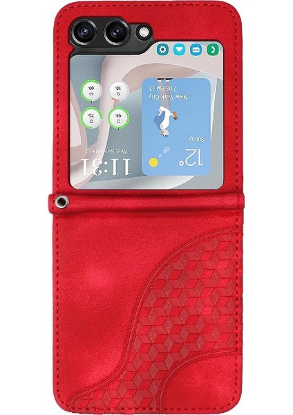 Samsung Galaxy Z Flip 6 Için Flip Case Pu Deri Kapak Çevirin Darbeye (Yurt Dışından)