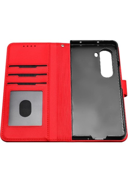 Samsung Galaxy Z Için Flip Case Fold 6 Kickstand Koruyucu Kapak Folio Pu (Yurt Dışından)
