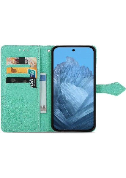 Google Piksel 9 Pro Xl Için Flip Case Zarif Desen Darbeye Basit (Yurt Dışından)