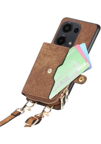 Xiaomi Redmi Için Not 13 Pro 4g 7 Kart Yuvaları Premium Deri Standı (Yurt Dışından)