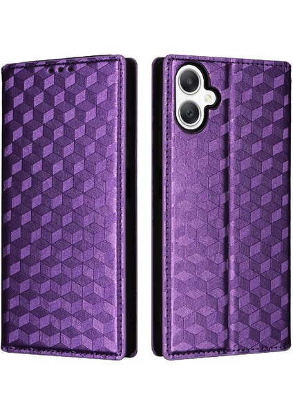 Samsung Galaxy A06 Manyetik Kapatma Cüzdan 3D Desen Kartı Için Flip Case (Yurt Dışından)