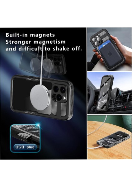 Manyetik Su Geçirmez Kılıf IPhone 16 Pro Max Ekran Koruyucu 12FT (Yurt Dışından) indirimleri