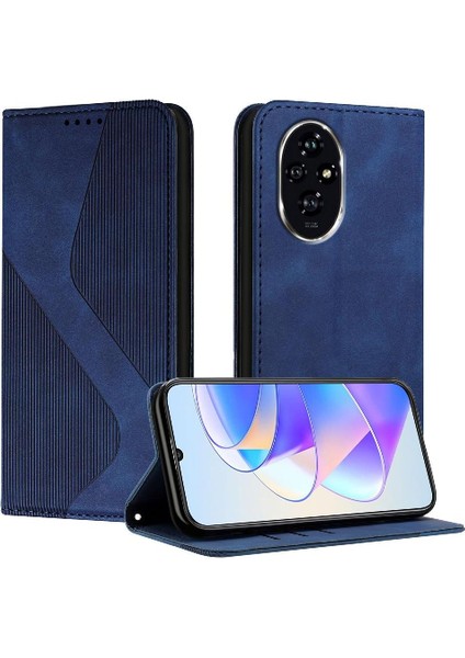 Onur Için Kılıf 200 Pro Manyetik Folio Kapak Cüzdan Kickstand Kart Yuvaları Pu (Yurt Dışından)