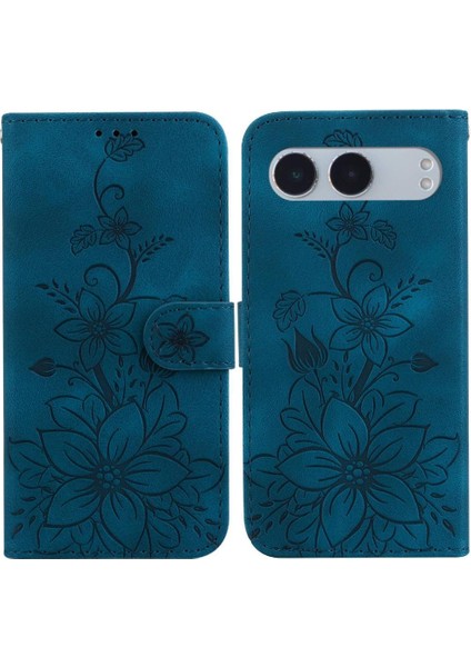 Oneplus Nord 4 Için Flip Case Kabartmalı Zambak Cüzdan Kickstand Manyetik Kart (Yurt Dışından)