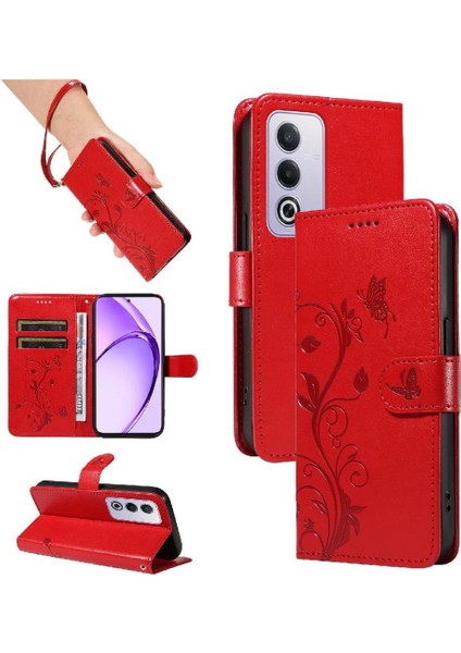 Oppo A3 Pro 5g Için Kılıf El Kayışı ile Yüksek Kaliteli Deri Cüzdan Telefon (Yurt Dışından)