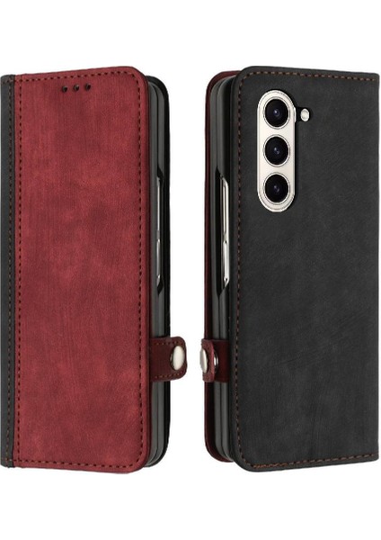 Samsung Galaxy Z Için Kılıf Fold Kart Yuvası Standı ile 6 Flip Folio Kitap Pu (Yurt Dışından)