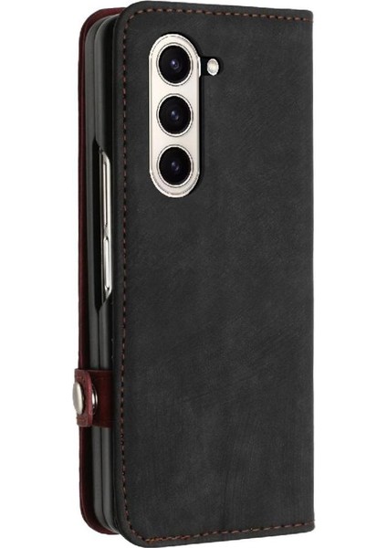 Samsung Galaxy Z Için Kılıf Fold Kart Yuvası Standı ile 6 Flip Folio Kitap Pu (Yurt Dışından)