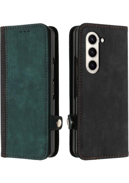 Samsung Galaxy Z Için Kılıf Fold Kart Yuvası Standı ile 6 Flip Folio Kitap Pu (Yurt Dışından)