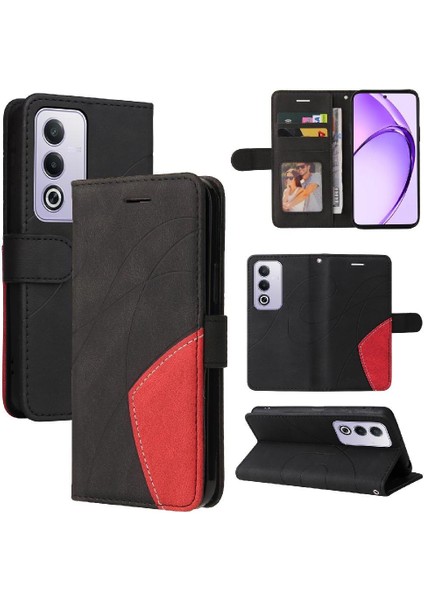 Oppo A3 Pro 5g Için Flip Case Dikiş Renk Deri Cüzdan Kickstand Flip (Yurt Dışından)