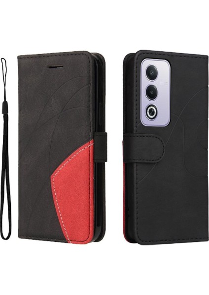 Oppo A3 Pro 5g Için Flip Case Dikiş Renk Deri Cüzdan Kickstand Flip (Yurt Dışından)