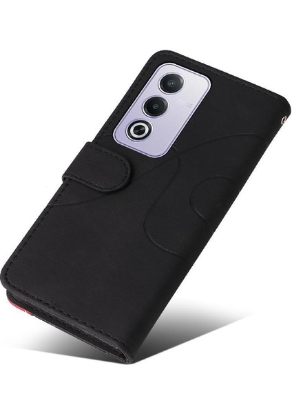 Oppo A3 Pro 5g Için Flip Case Dikiş Renk Deri Cüzdan Kickstand Flip (Yurt Dışından)