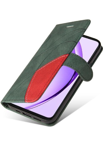 Oppo A3 Pro 5g Için Flip Case Dikiş Renk Deri Cüzdan Kickstand Flip (Yurt Dışından)