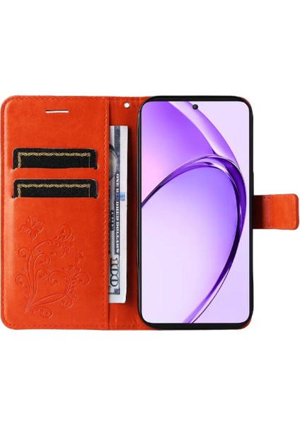 Kart Yuvası Standı Flip Kickstand ile Oppo A3 Pro 5g Pu Deri Için Kılıf (Yurt Dışından)