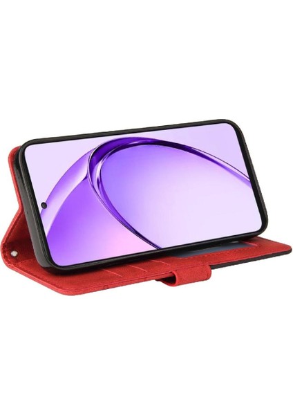 Oppo A3 Pro 5g Için Flip Case Dikiş Renk Deri Cüzdan Kickstand Flip (Yurt Dışından)