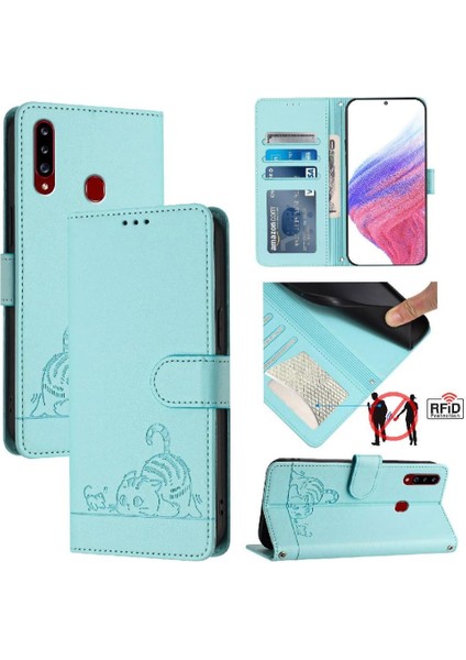 Samsung Galaxy A20S Cüzdan Kapak Çevirin Kart Yuvası Tutucu Kickstand (Yurt Dışından) indirimleri