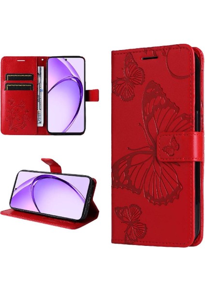 Kart Yuvası Standı Flip Kickstand ile Oppo A3 Pro 5g Pu Deri Için Kılıf (Yurt Dışından)