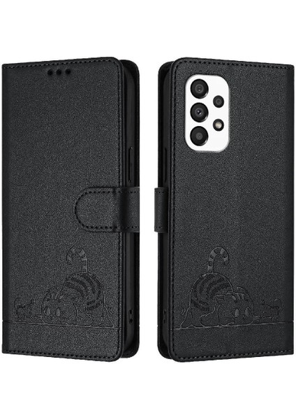 Samsung Galaxy A33 Kart Yuvası Tutucu Için Kickstand Kedi Rfıd Cüzdan (Yurt Dışından)