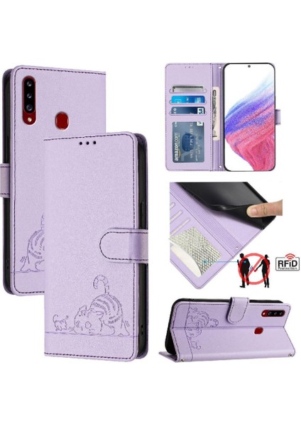 Samsung Galaxy A20S Cüzdan Kapak Çevirin Kart Yuvası Tutucu Kickstand (Yurt Dışından) indirimleri