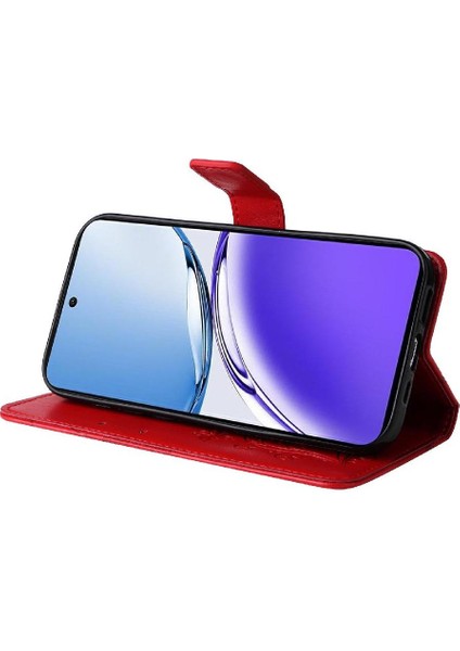 Oppo A3 5g Flip Kickstand Manyetik Kapak Darbeye Kapak Pu (Yurt Dışından)